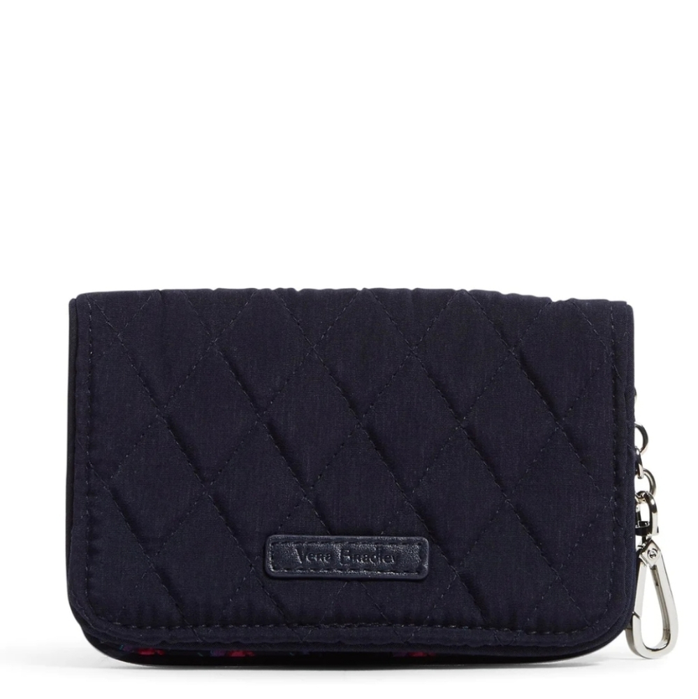 Vera Bradley Classic Navy RFID Small Bifold Wallet